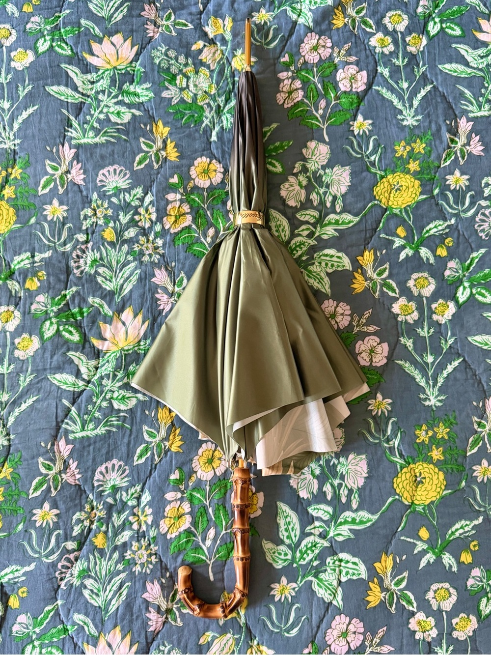 Pasotti Tropical Umbrella With Bamboo Handle